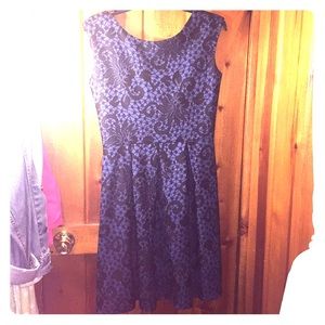 Never worn Black and Blue Lace Design Dress